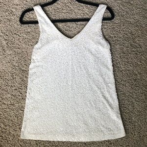 FUN JCREW SEQUINED VNECK SLEEVELESS TOP